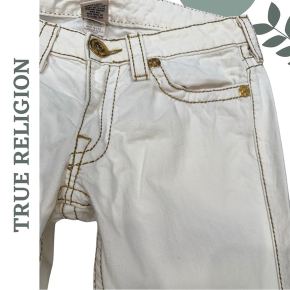 True Religion Wimen’s Off White Bootcut Jeans – Size 30 – Made in USA - Picture 4 of 12